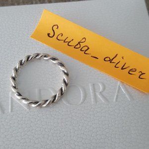 Pandora Silver Twisted Ring